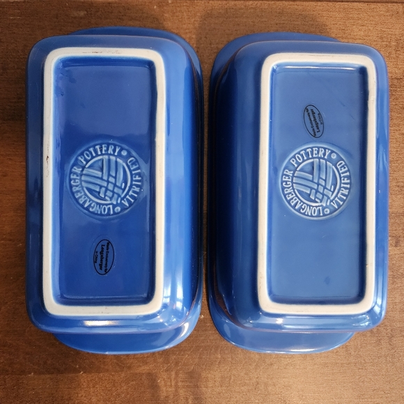 One (1) Longaberger Woven Traditions small loaf dish, cornflower - Picture 3 of 5